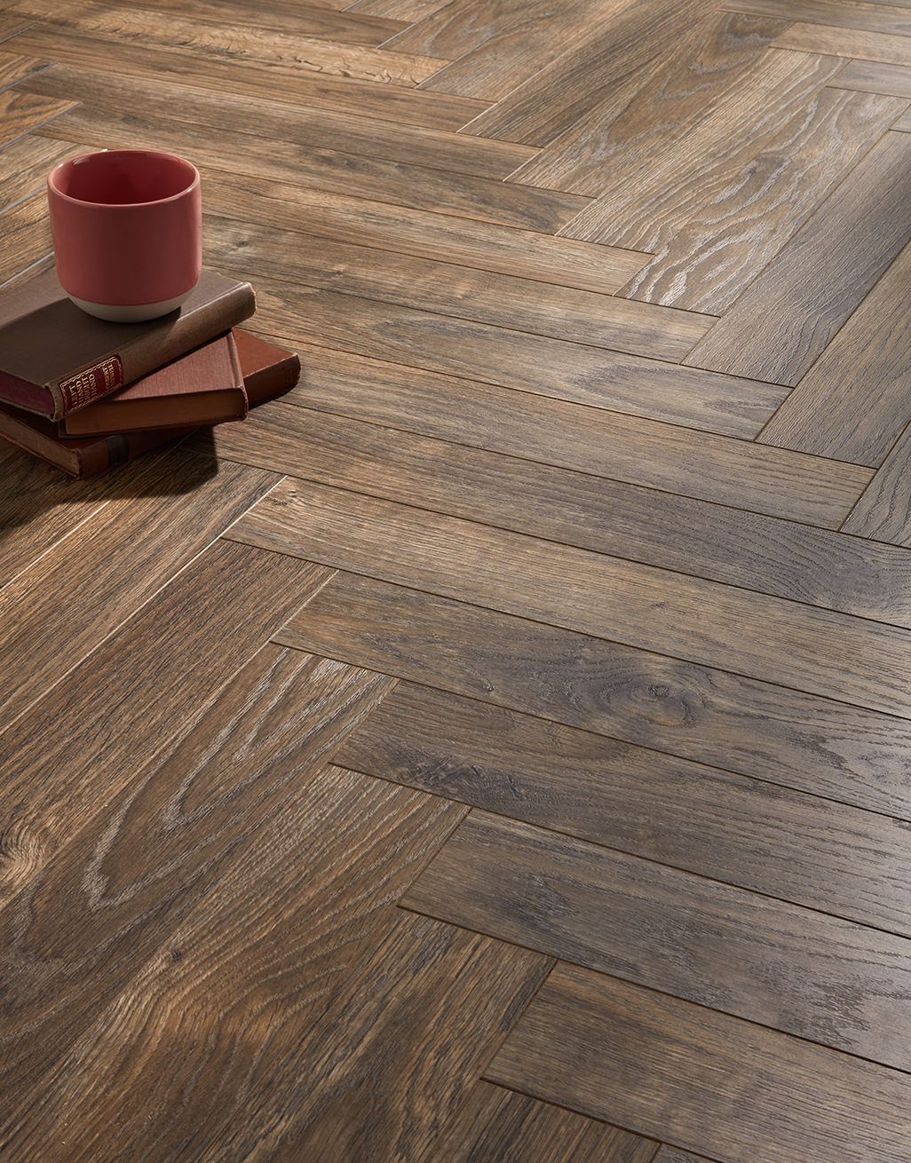 Berry Alloc Thirlmere Herringbone 8mm Laminate Flooring - Dark Oak 2