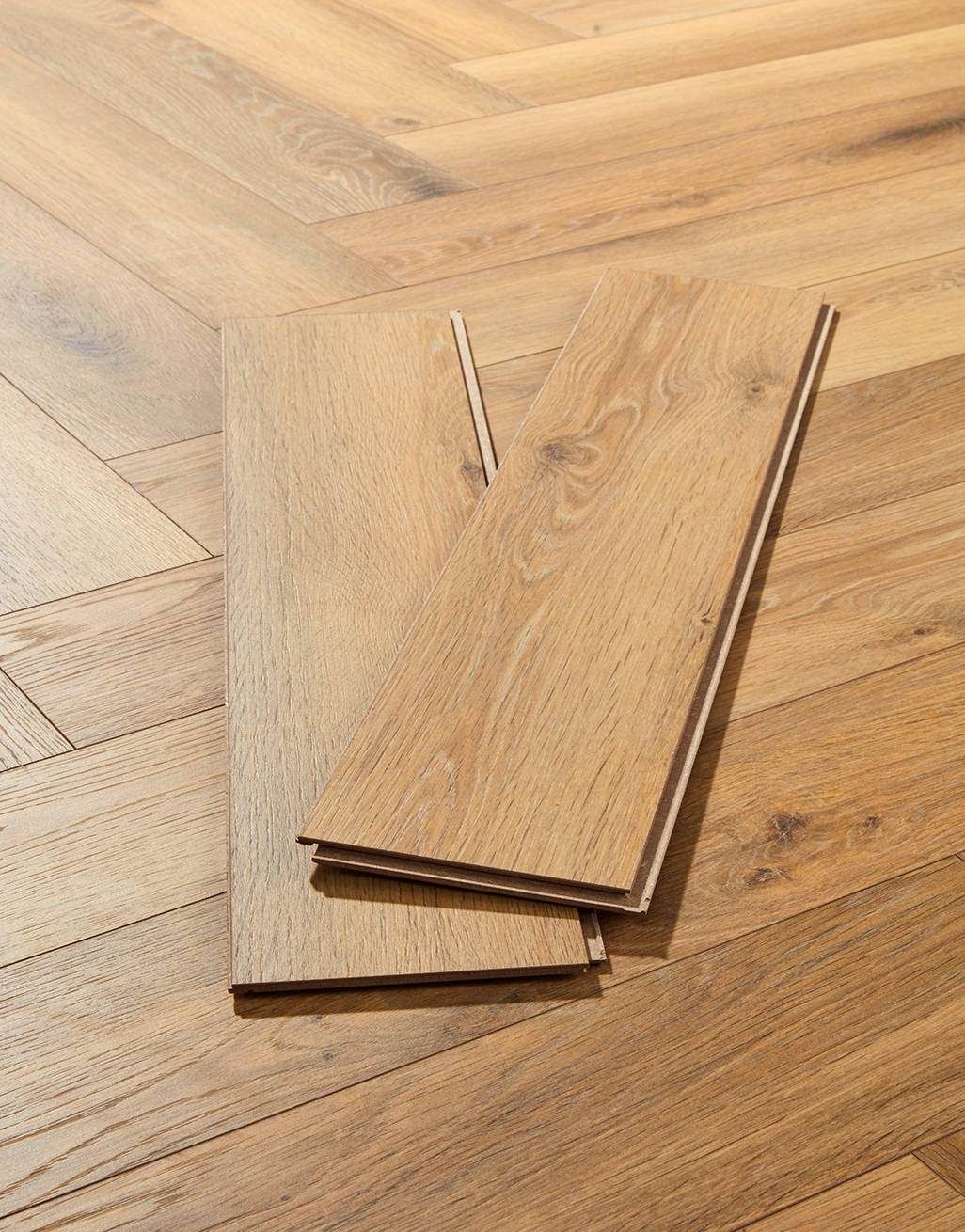Kronotex Grasmere Herringbone 8mm Laminate Flooring - Natural Oak 3