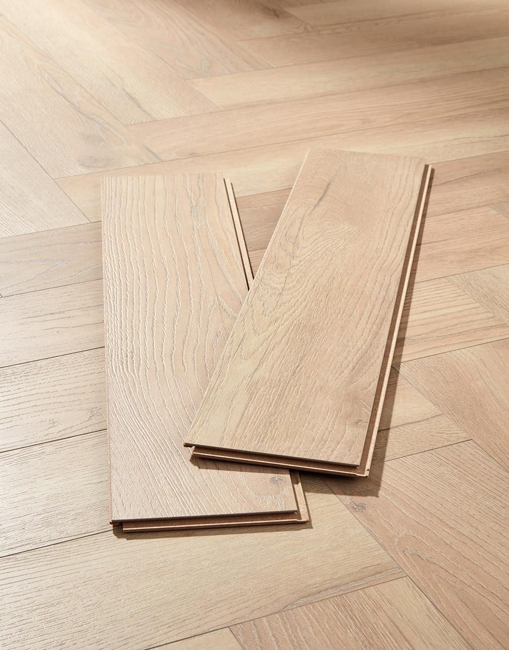 Kronotex Grasmere Herringbone 8mm Laminate Flooring - Light Oak 3