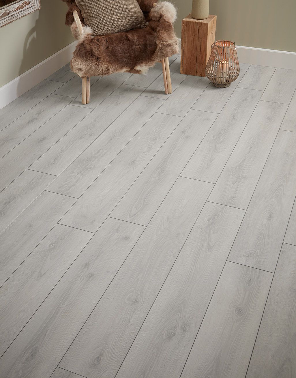 Grisedale 8mm Laminate Flooring - Light Grey 1